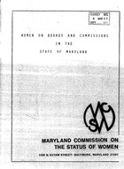 Women on Boards and Commissions in the State of Maryland