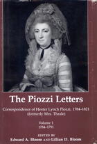 The Piozzi Letters: Correspondence of Hester Lynch Piozzi, 1784-1821 (formerly Mrs. Thrale), Volume 1: 1784-1791