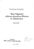 West Virginia's African-American Women of Distinction