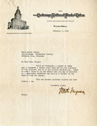 Walter Ferguson to Muriel Wright: February 1, 1930.