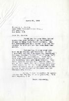 Muriel Wright to Pasquale A. Quarto; March 22, 1940