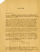 Muriel Wright to Clara Ward; August 8, 1945