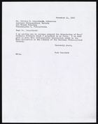 Copy of Letter from Ruth Benedict to William E. Lingelbach, November 11, 1946